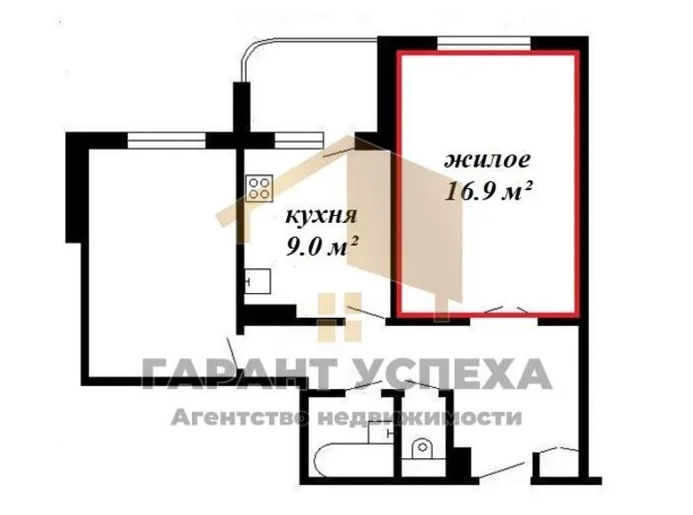 Apartamento 2 habitaciones 55 m² Muchaviecki sielski Saviet, Belarús
