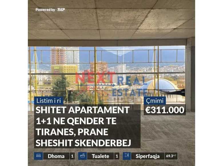 1 bedroom apartment 69 m² Tirana Municipality, Albania