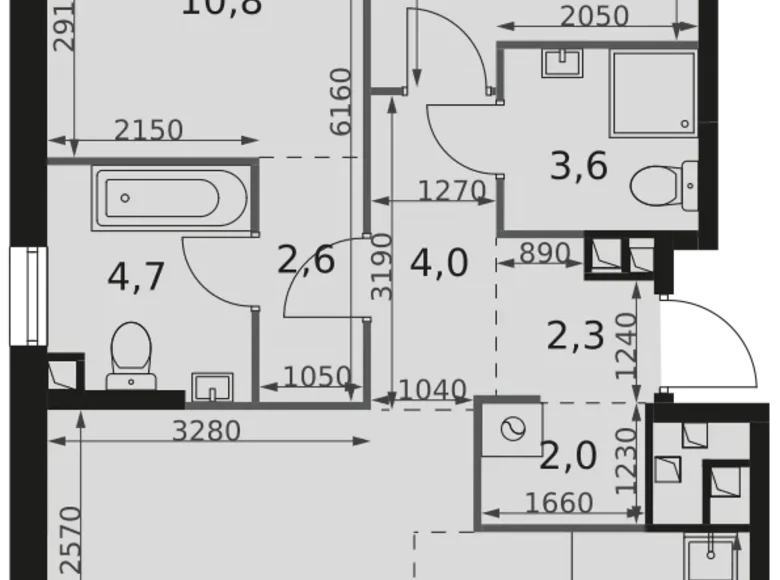 Apartamento 3 habitaciones 65 m² Moscú, Rusia