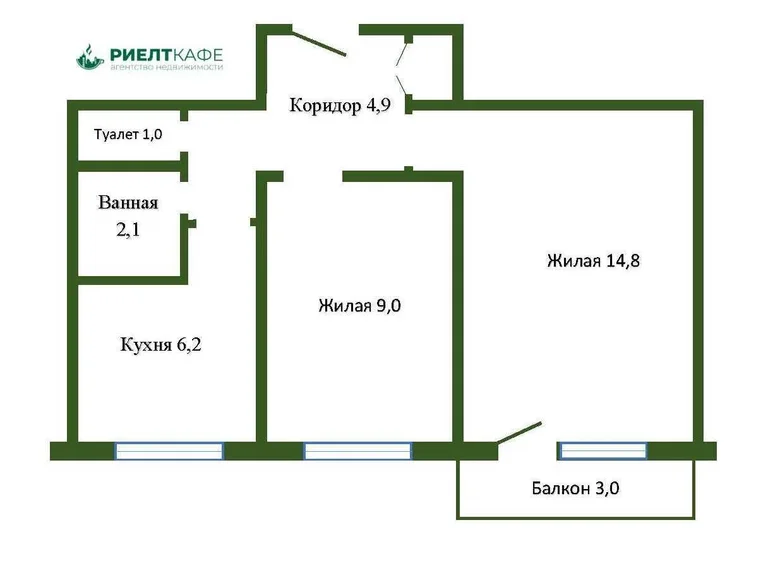 Квартира 2 комнаты 39 м² Минск, Беларусь