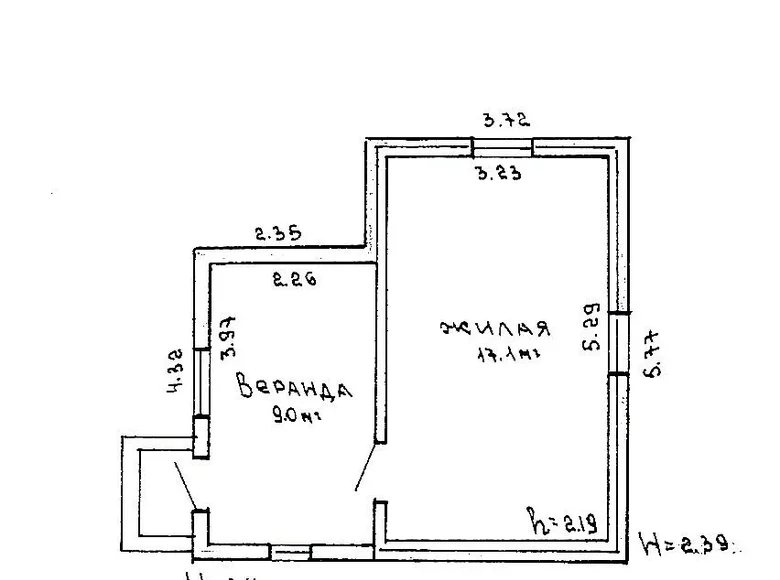 Dom 26 m² Raunapollie, Białoruś