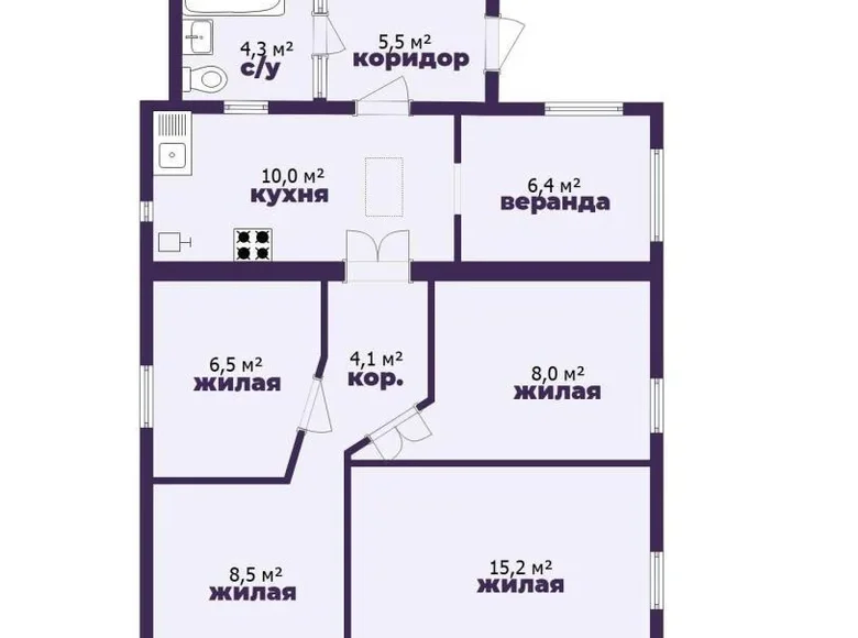 House 69 m² Minsk, Belarus