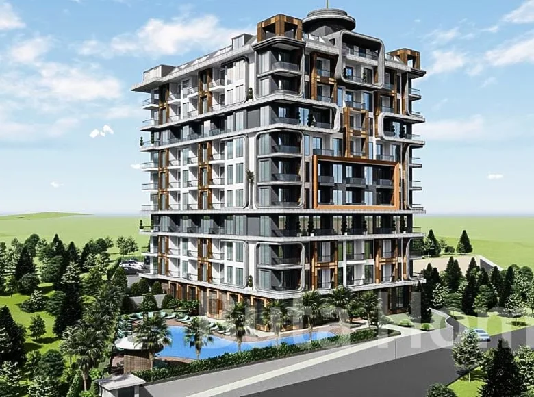 Mieszkanie 2 pokoi 43 m² Alanya, Turcja