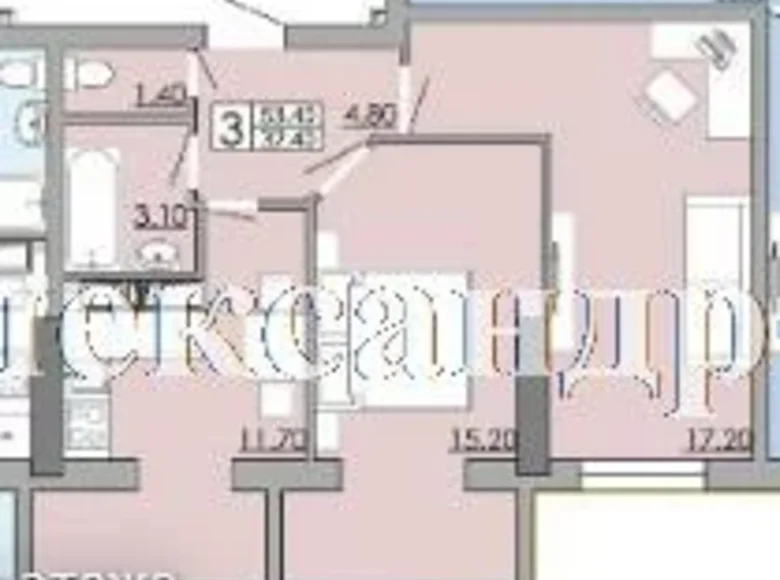 Apartamento 2 habitaciones 53 m² Odessa, Ucrania