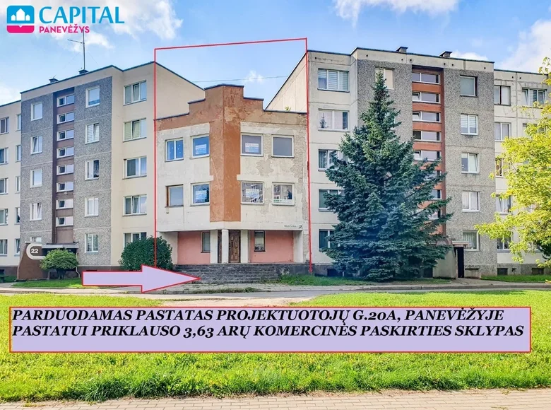 Commercial property 139 m² in Panevėžys, Lithuania