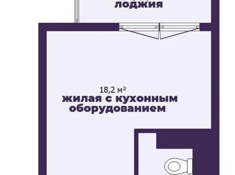 Wohnung 1 zimmer 26 m² Minsk, Weißrussland