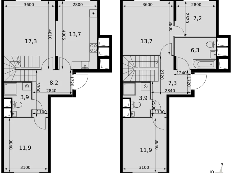 4 room apartment 105 m² Razvilka, Russia