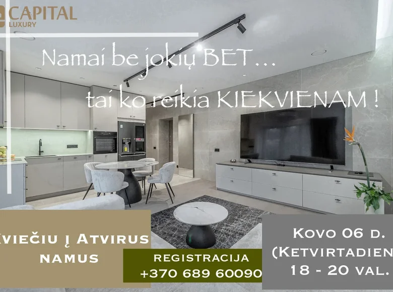 Квартира 2 комнаты 54 м² Вильнюс, Литва