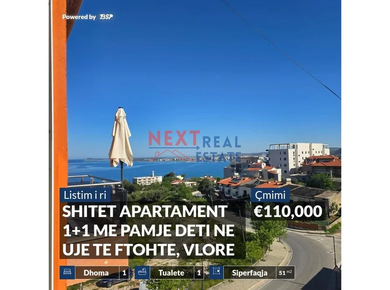 Mieszkanie 2 pokoi 45 m² Bashkia Vlore, Albania