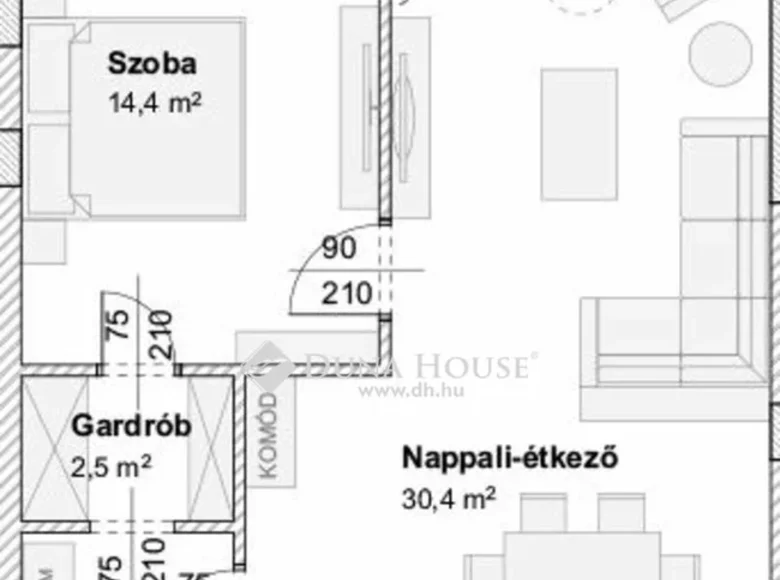 Квартира 68 м² Szegedi jaras, Венгрия