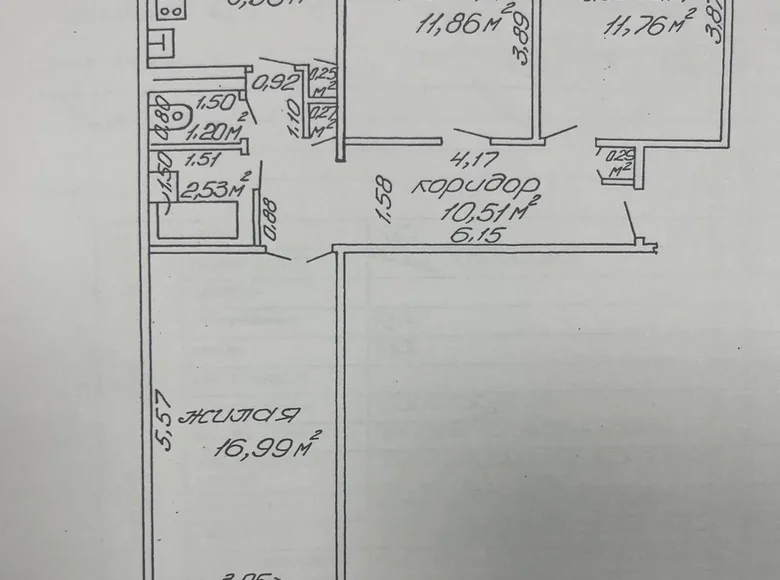 3 room apartment 64 m² Homel, Belarus