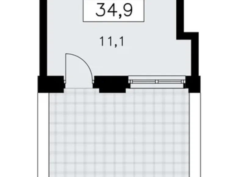 Wohnung 1 zimmer 35 m² poselenie Sosenskoe, Russland