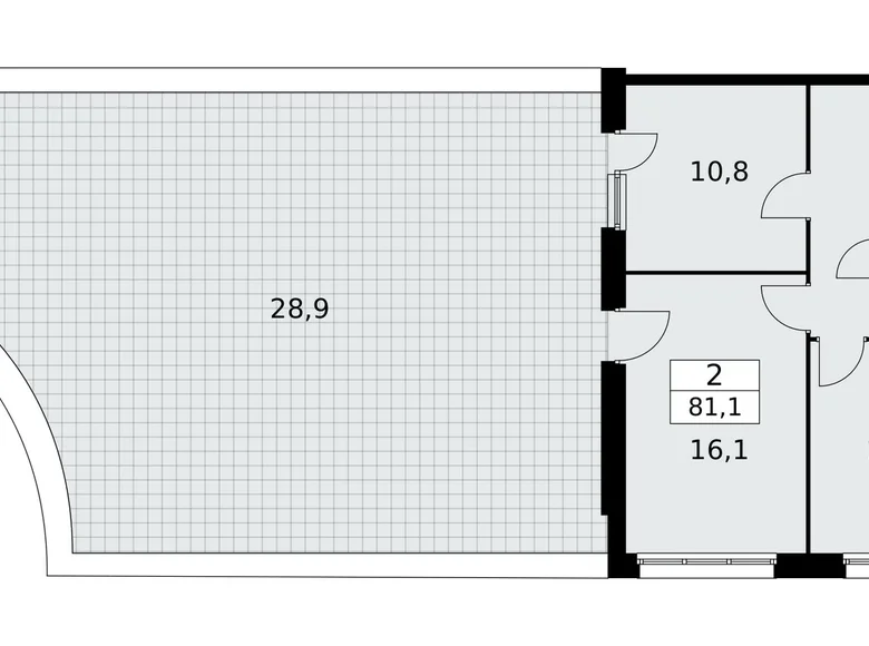 Wohnung 2 Zimmer 81 m² Moskau, Russland