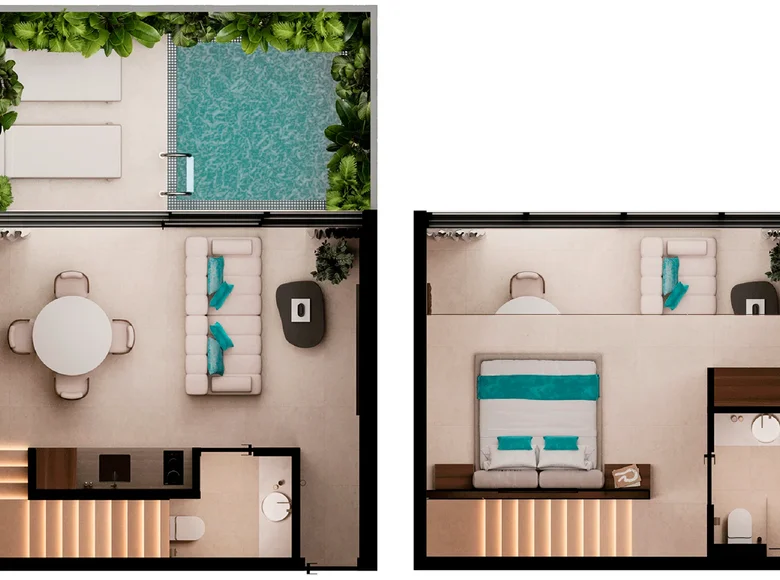 Mieszkanie 2 pokoi 50 m² Kutuh, Indonezja