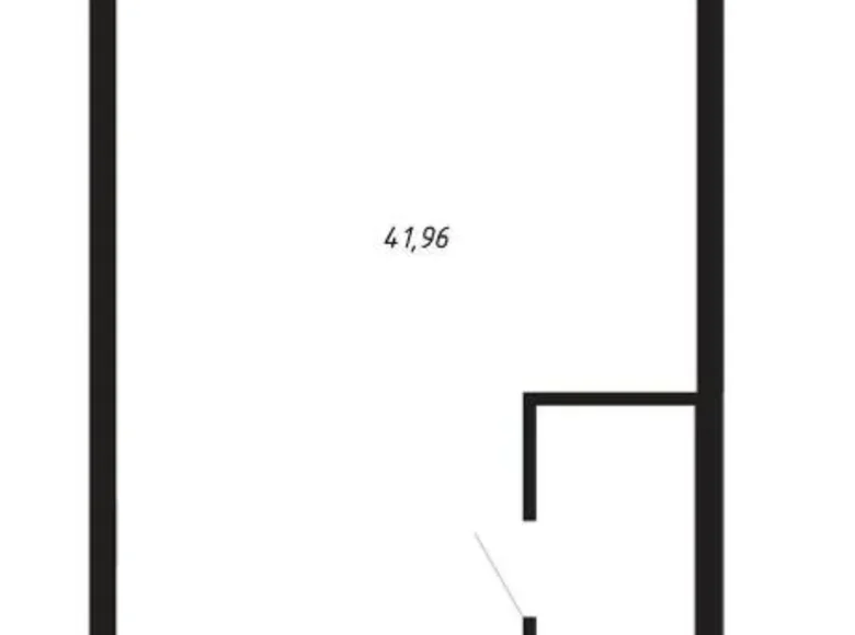 2 room apartment 42 m² Minsk, Belarus