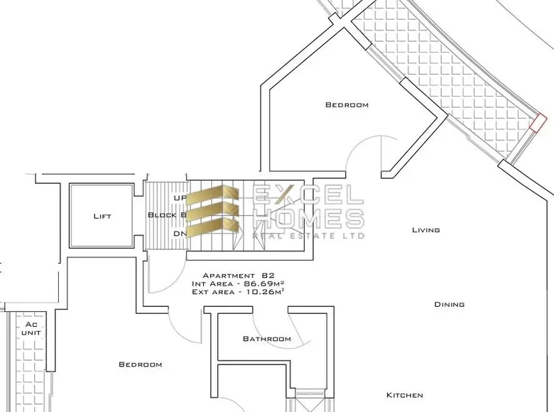 Apartamento 2 habitaciones  Mosta, Malta