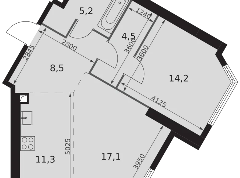 Appartement 2 chambres 61 m² Konkovo District, Fédération de Russie