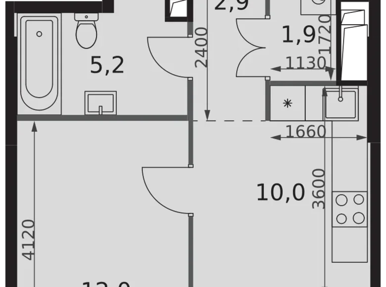 Mieszkanie 1 pokój 35 m² North-Western Administrative Okrug, Rosja