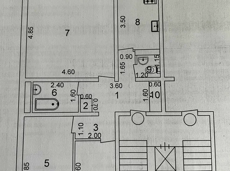 Kvartira 3 xonalar 71 m² in Shaykhontohur Tumani