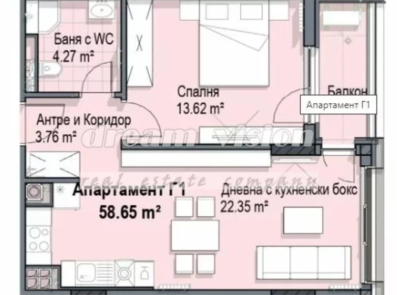 Apartment 71 m² Sofia, Bulgaria