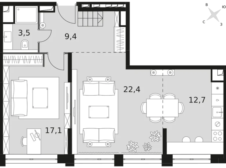 Apartamento 5 habitaciones 126 m² North-Western Administrative Okrug, Rusia