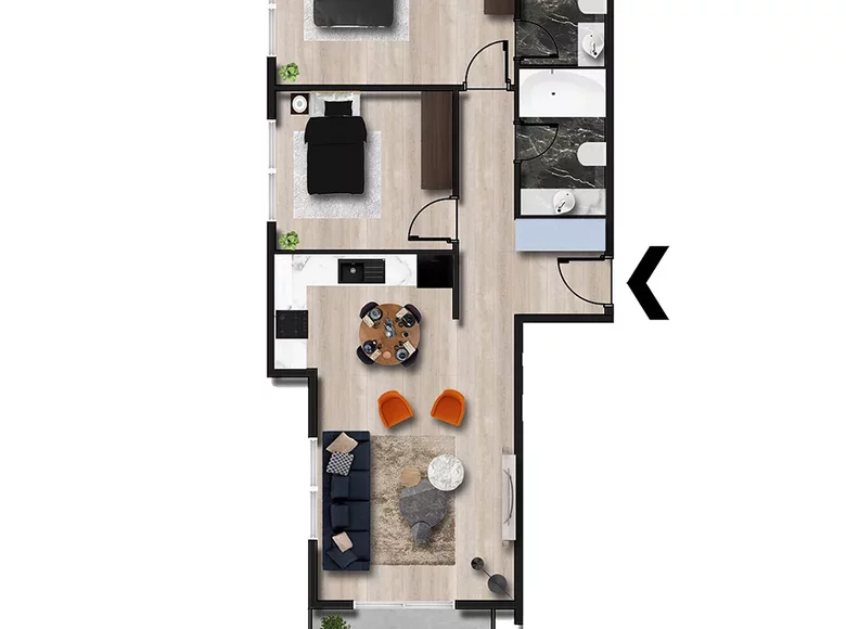 3 room apartment 98 m² Incekum, Turkey