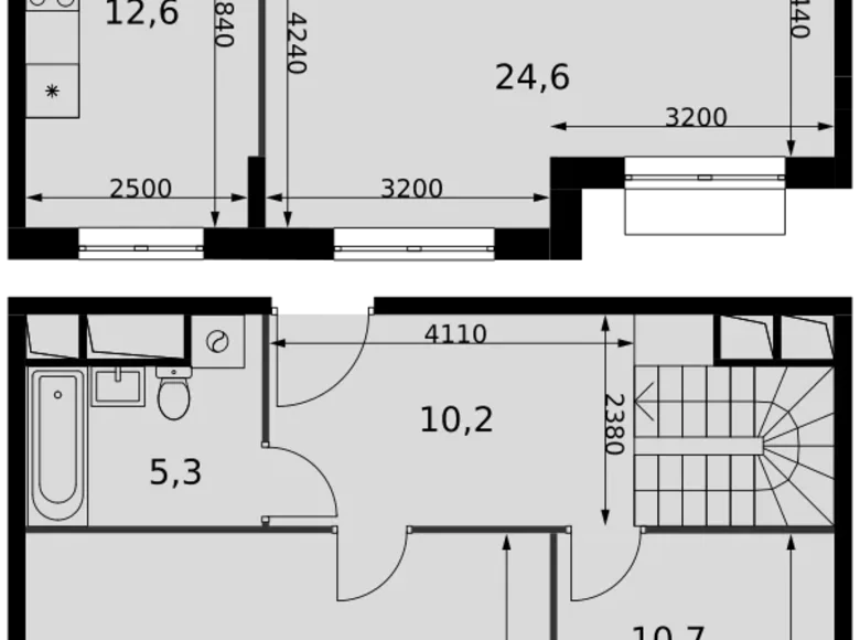 Mieszkanie 3 pokoi 106 m² Razvilka, Rosja