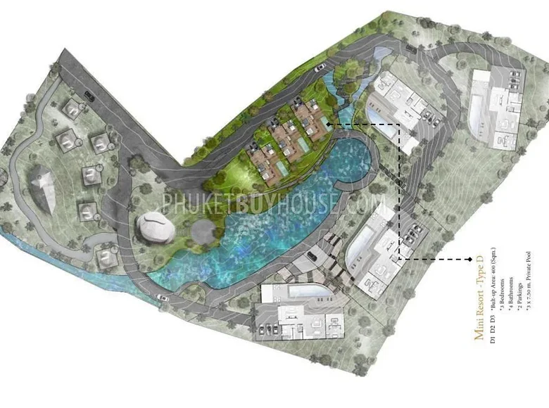 3 bedroom villa 400 m² Si Sunthon, Thailand