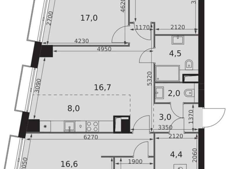 Wohnung 4 zimmer 94 m² Moskau, Russland
