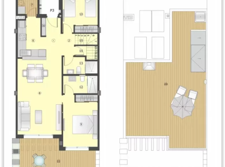 2-Schlafzimmer-Penthouse 150 m² Los Balcones, Spanien