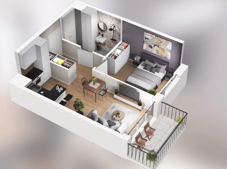 1 bedroom apartment 36 m² Poznan, Poland