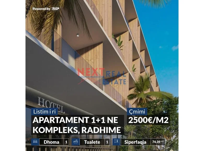 1 bedroom apartment 64 m² Radhime, Albania