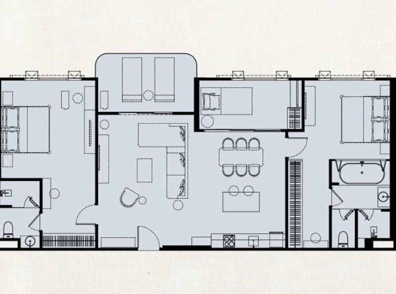 Квартира 3 комнаты 119 м² Пхукет, Таиланд