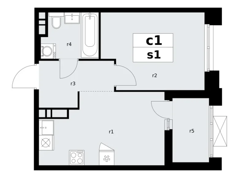 Mieszkanie 1 pokój 36 m² poselenie Sosenskoe, Rosja