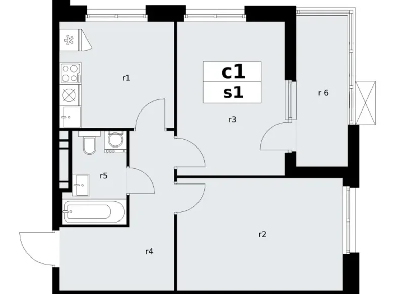 Квартира 2 комнаты 52 м² поселение Сосенское, Россия