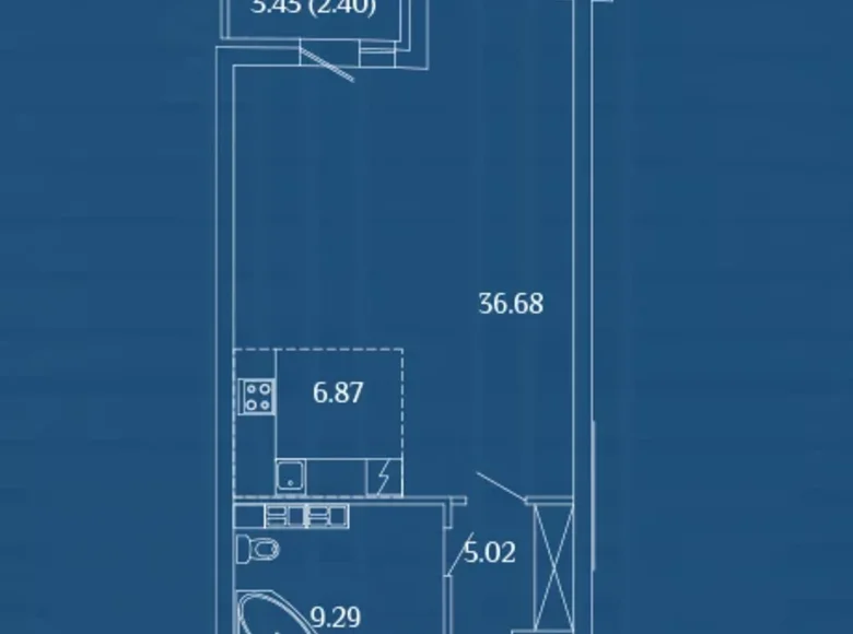 1 bedroom apartment 61 m² Minsk, Belarus