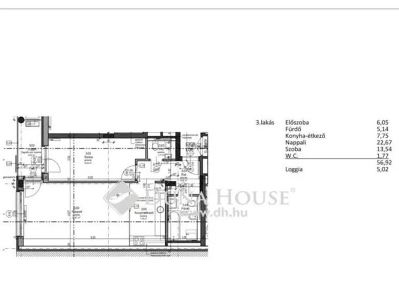 Apartment 59 m² Budapest, Hungary