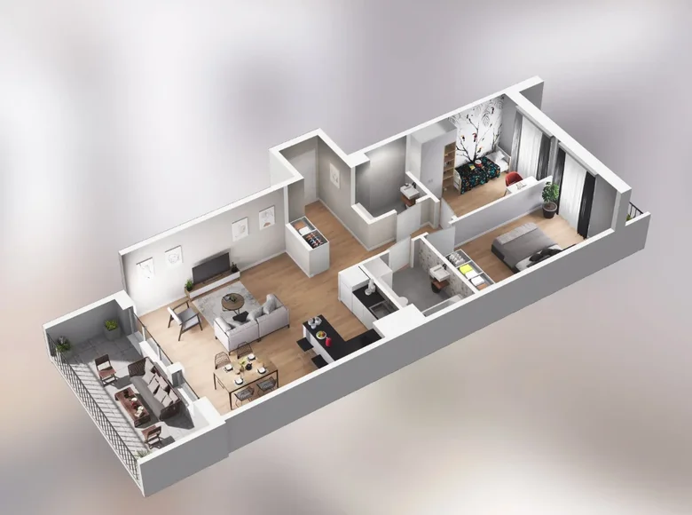 2 bedroom apartment 69 m² Poznan, Poland