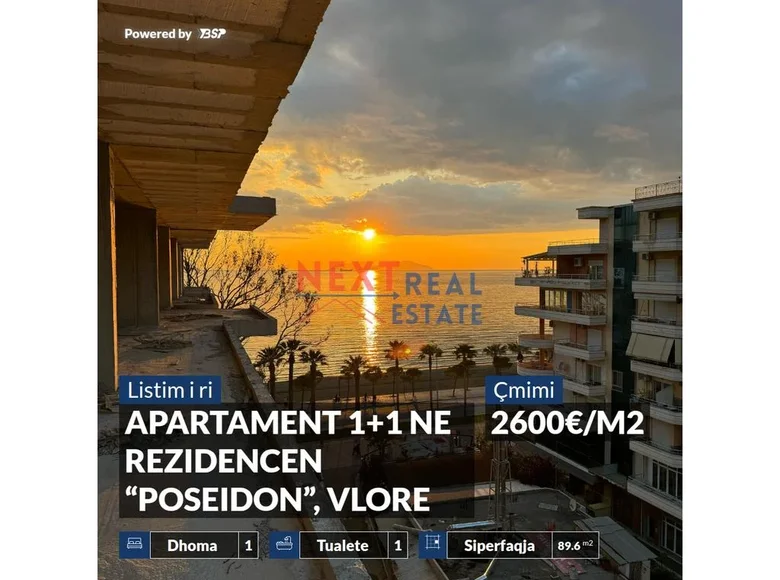 Квартира 2 комнаты 90 м² Влёра, Албания