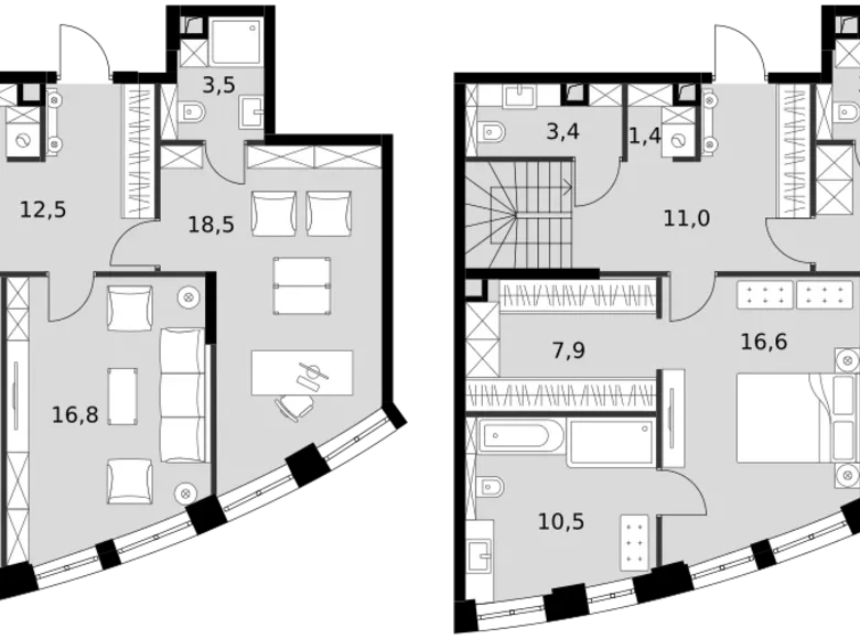 Wohnung 4 zimmer 148 m² Nordwestlicher Verwaltungsbezirk, Russland