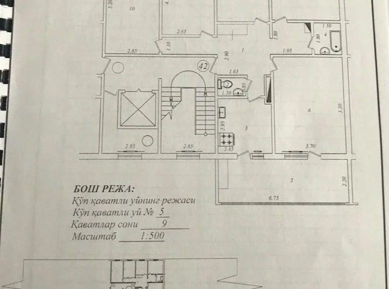 Kvartira 5 xonalar 110 m² Toshkentda