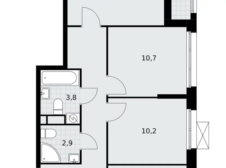 Appartement 3 chambres 70 m² Postnikovo, Fédération de Russie