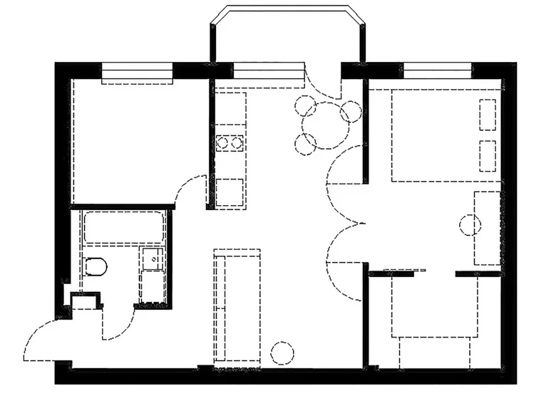 Mieszkanie 2 pokoi 46 m² Mińsk, Białoruś