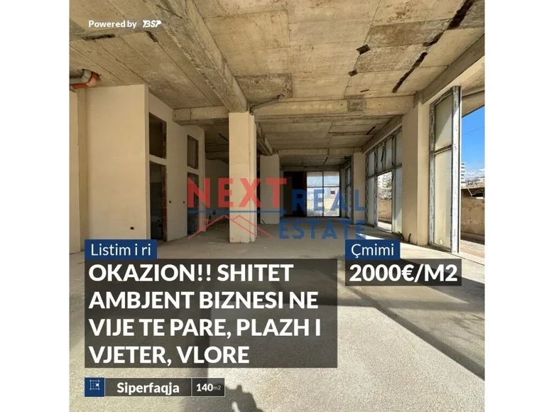 Nieruchomości komercyjne 140 m² Wlora, Albania