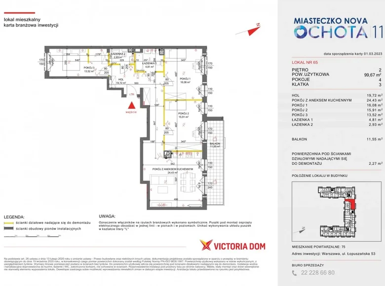 Appartement 5 chambres 100 m² Varsovie, Pologne