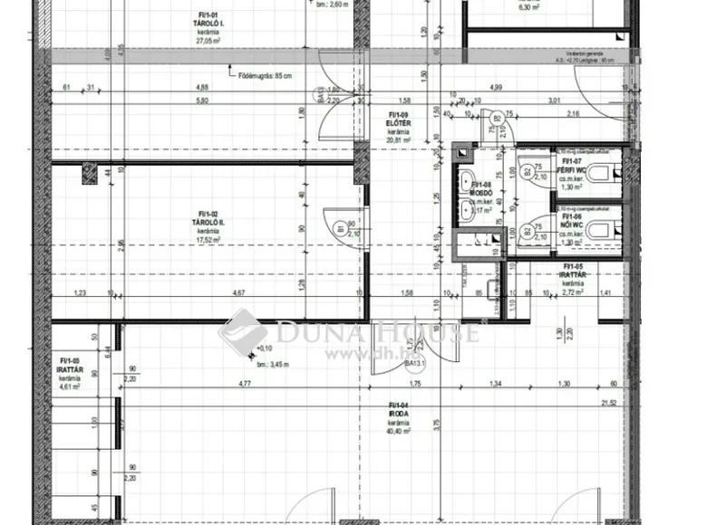 Oficina 125 m² en Debreceni jaras, Hungría