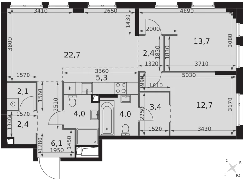 Appartement 3 chambres 79 m² Moscou, Russie