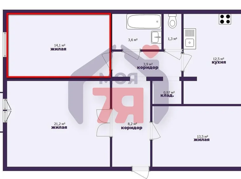 Apartamento 3 habitaciones 80 m² Zhodino, Bielorrusia