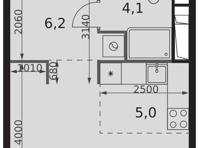 Студия 1 комната 30 м² Москва, Россия