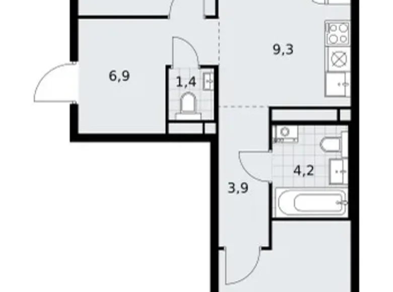 Wohnung 3 zimmer 60 m² Postnikovo, Russland